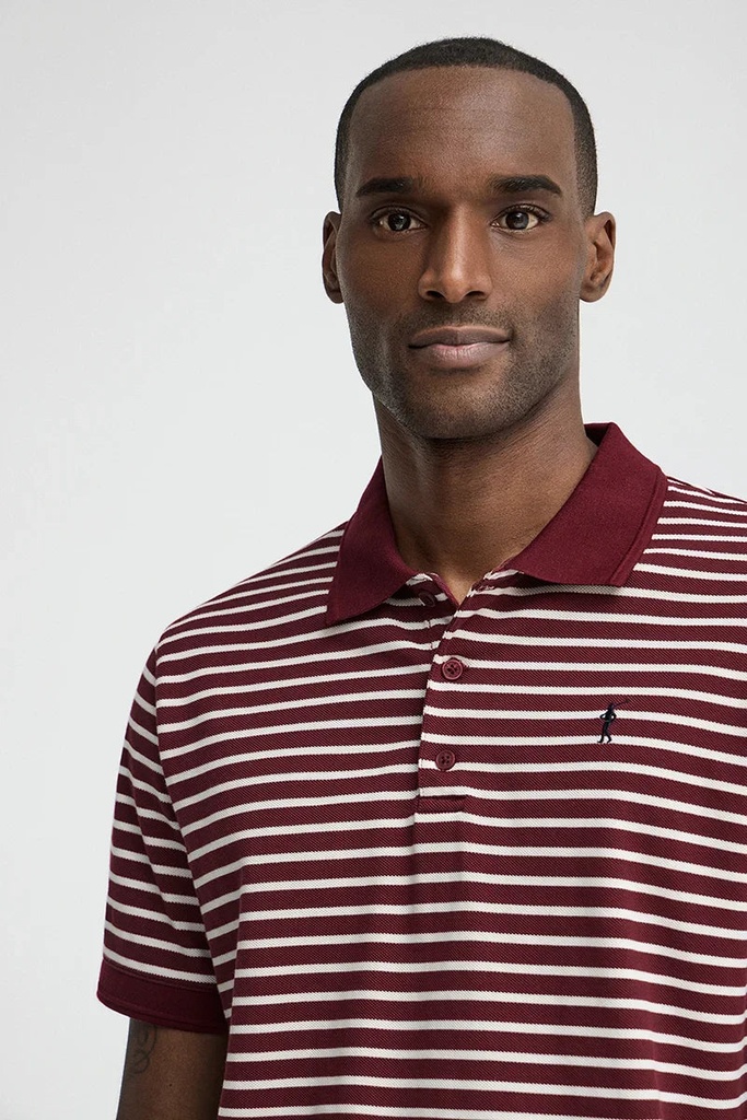 MAN SS POLO STRIPES SHIRT PIQUE REGULAR FIT