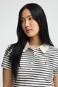 WOMAN STRIPES PIQUE POLO SHIRT SLIM FIT