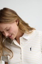 WOMAN STRIPES PIQUE POLO SHIRT SLIM FIT