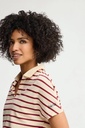WOMAN SHORT SLEEVE STRIPES PIQUE POLO SHIRT 