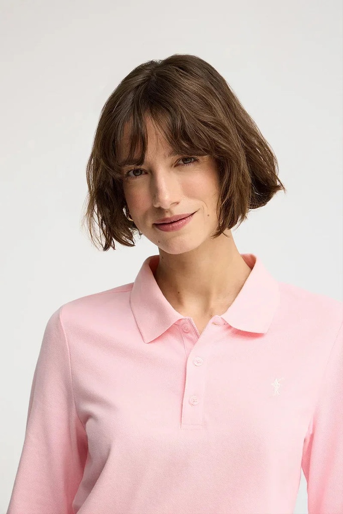 WOMAN LONG SLEEVE PIQUE POLO SHIRT REGULAR FIT