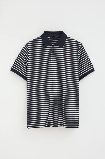 MAN SS POLO STRIPES SHIRT PIQUE REGULAR FIT