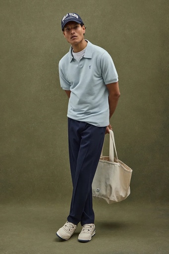 MAN MICROESTRUCTURE BUTTONLESS POLO