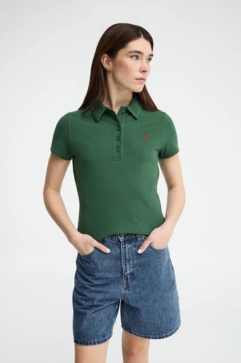 WOMAN SHORT SLEEVE PIQUE POLO SHIRT SLIM FIT