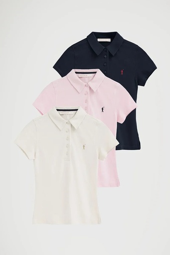 WOMAN SHORT SLEEVE PIQUE POLO SHIRT SLIM FIT
