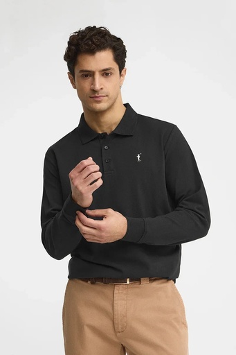 MAN LONG SLEEVE POLO SHIRT PIQUE REGULAR FIT