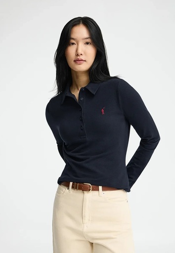 WOMAN LONG SLEEVE POLO SHIRT SLIM FIT