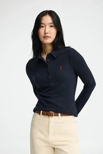 WOMAN LONG SLEEVE POLO SHIRT SLIM FIT