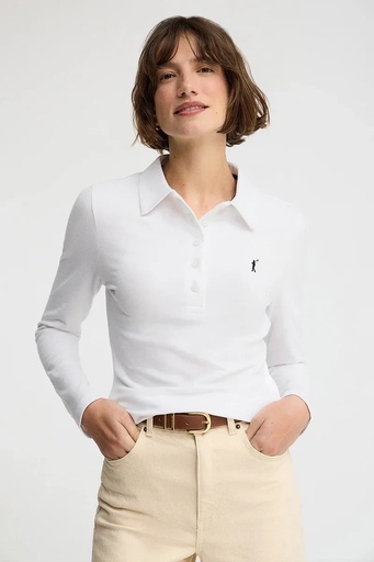 WOMAN LONG SLEEVE POLO SHIRT SLIM FIT