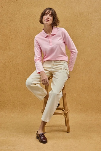 WOMAN LONG SLEEVE PIQUE POLO SHIRT REGULAR FIT